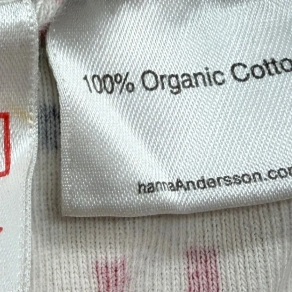 Hanna‎ Andersson Reindeer Fair Isle Long John Pajama Pants Kids 4 Red White